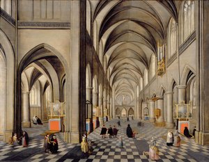 ゴシック様式の教会の内部 作： Hendrik the Younger Steenwyck